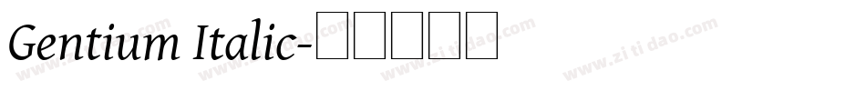 Gentium Italic字体转换